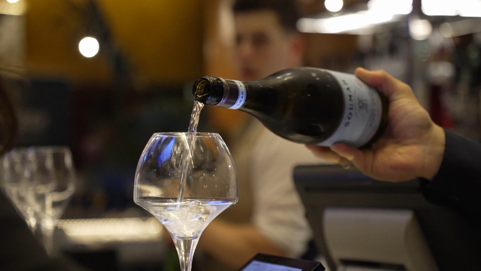 Wine being poured at the Tech Data partner event, Sofitel Sydney